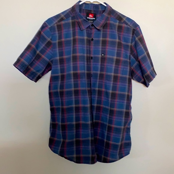 Quiksilver Other - Quicksilver Plaid Short Sleeve Button Down M